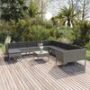 Day and Night - Day and Night Garden Furniture Set 12 Pieces and Gray Synthetic Rattan Cushions