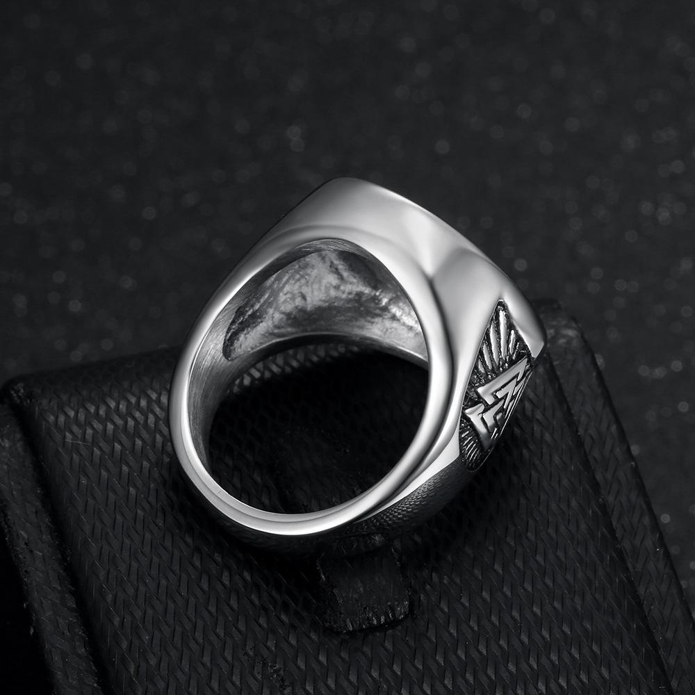 Ring retro men's Celtic knot ring Viking Nordic triangle symbol valknut ring