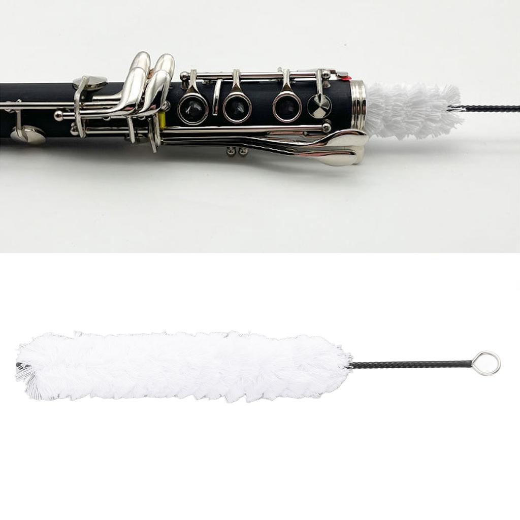 Clarinet Cleaning Swab Cotton Brush 26.8cm Length Firm Anti Slip Internal Cleaning Tool Clarinet Cleaning Rod