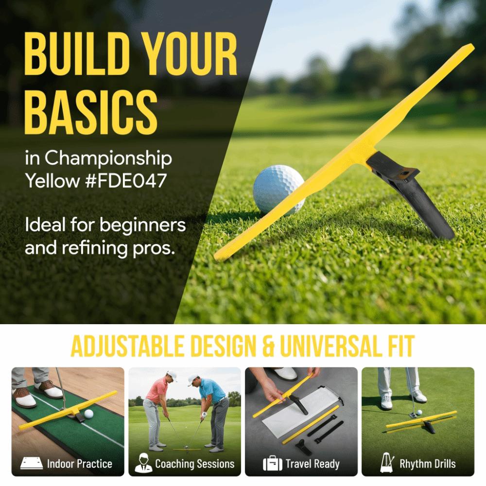 1set ABS Body Putting Trainer Adjustable Straps Golf Stroke Guide  Practice Green
