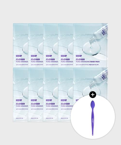 Frankly Closer Mask Pack (10 Sheets + Small Pore Brush Gift)