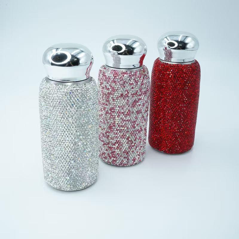 Violette Voll-Strass Luxus Isolierte 304 Edelstahl Wasserbecher