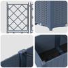 Garden Planter 2 Pcs Grey 80 X 40 X 143 Cm Plastic