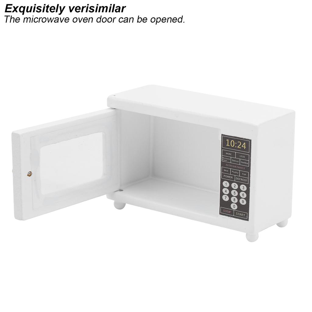 1:12 Dollhouse Microwave Oven Mini Kitchen Appliance Doll House Accessories Room Small Decoration