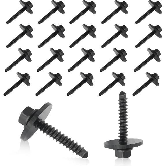 20PCS Car Wheel Well Liners Replacement OEM#11570498,Multi-Purpose Car M4 Fender Liner Screws & Bolts for Various Parts,Universal Bumper Cover Fender