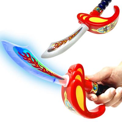 Light-Up! Sound-Emitting! Pirate Swords, Light-Up Pirate Swords, Katana Swords, Cool Flash and Sound Effects, Cosplay, Plastic (Set of 2)