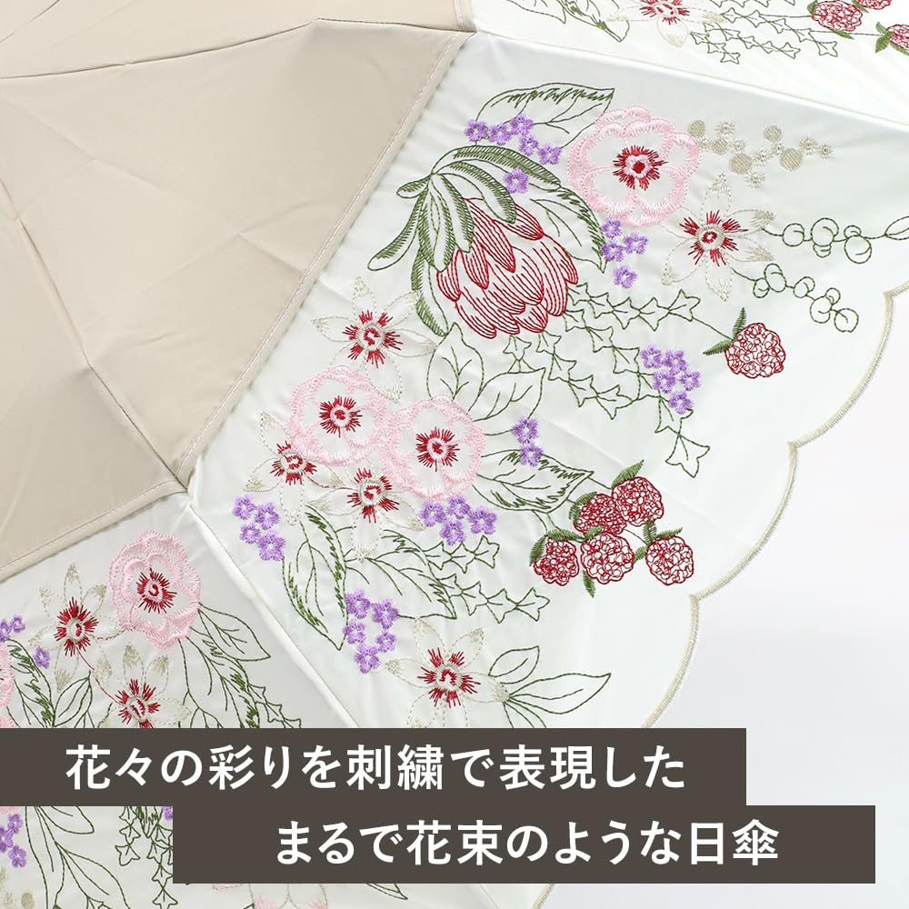 Chinoiserie Modern Full Blackout UV Light Suitable for Sun and Rain Women's Parasol, Long, Folding, Short, Heat-Relieving, Protection, Bouquet-Like