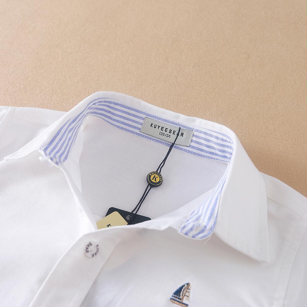 Boys Clothes School Uniform Shirts Spring Autumn Long Sleeve Turn-down Collar Kids Shirt For Boys Children Tops