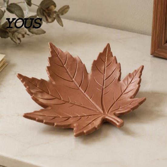 Nature Inspired Decor 3D Printed Maple Leaf Trinket Dish, Autumn Fall Key Tray, Jewelry Desktop Organizer Tray for Entryway, Thanksgiving Tabletop