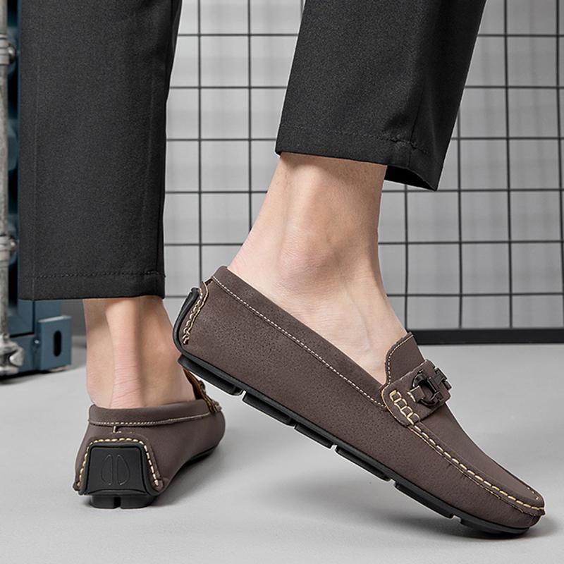 Scarpe Casual da Uomo in Pelle Mocassini Leggeri Slip-on Comodi Scarpe da Guida