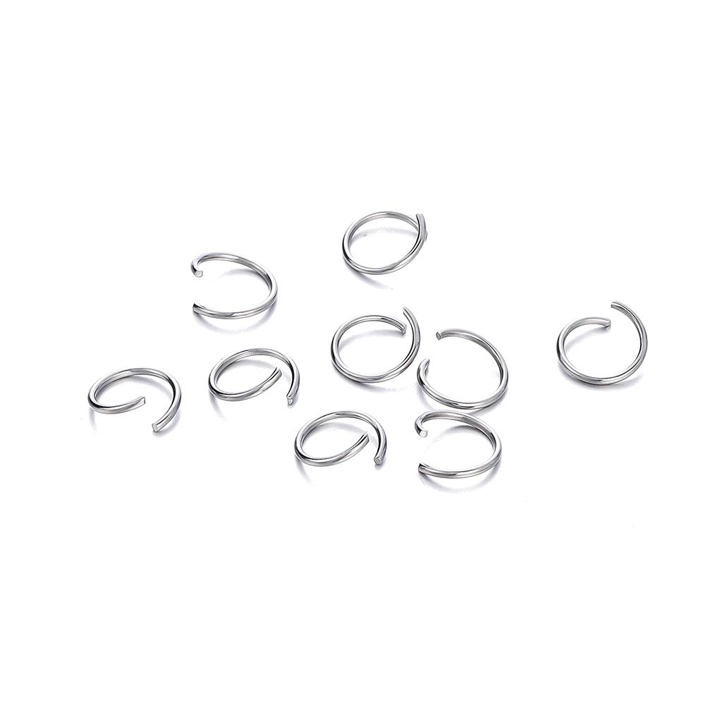 100/200Pcs/Lot Stainless Steel Open Jump Rings Split Rings Connectors for DIY Jewelry Earring Necklace Making Accessories