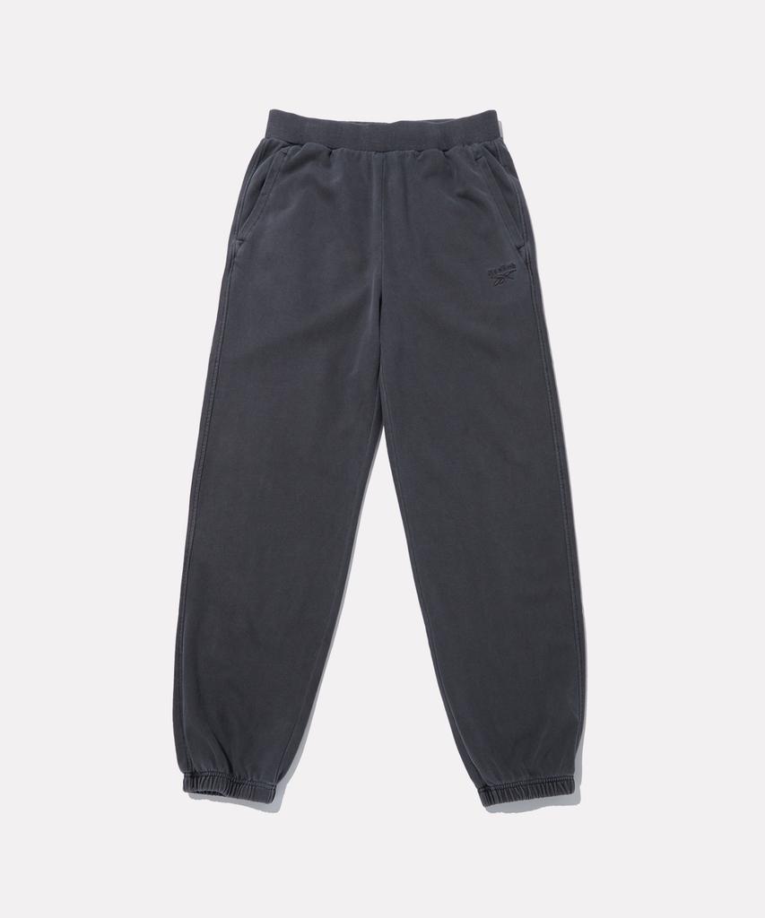 REEBOK Garment-Dyed Relaxed Fit Wide Jogger Pants - Dark Grey