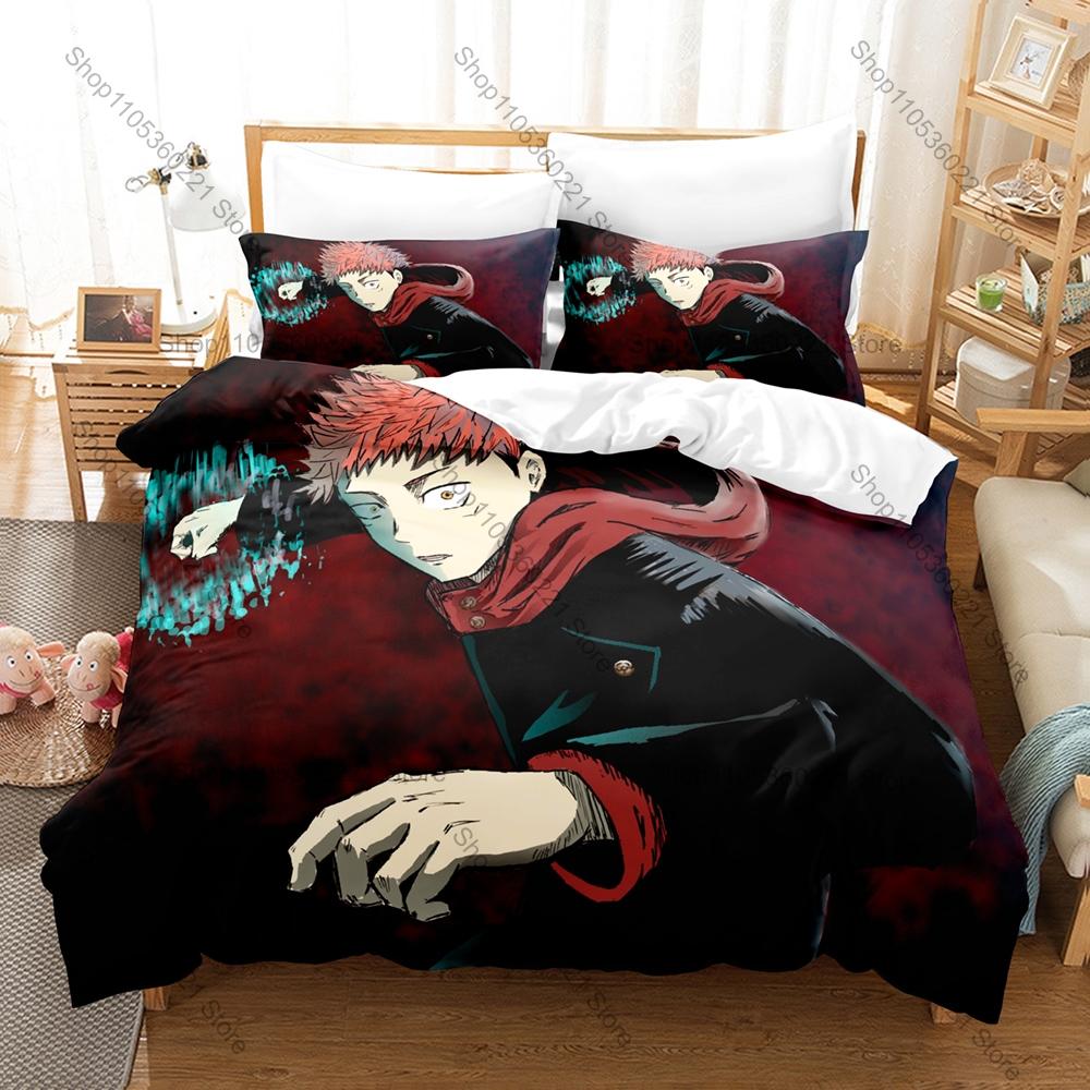 Cool Nanami Kento Blonde Suit Leopard Tie Cleaver Sunglasses Duvet Cover + 2 Pillowcases Dark Shonen Anime Bed Linen