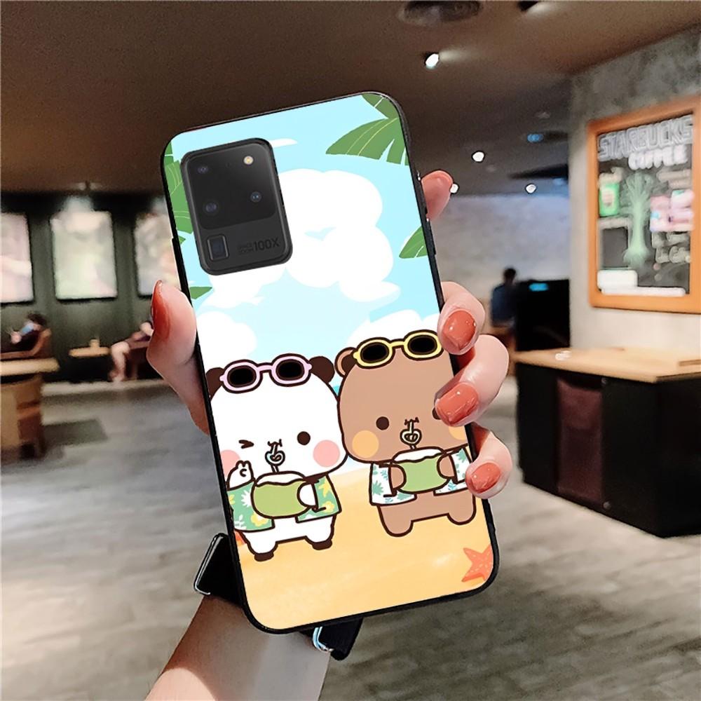 Cartoon Peach Mochi Cat Phone Case For Samsung S 20 21 22 23 Plus Ultra For Redmi Note 8 9 10 11 For Huawei Y 5 6 9