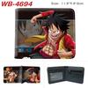 One Piece Anime Wallet Luffy Print Short Folded Card Holder Colorful Coin Purse