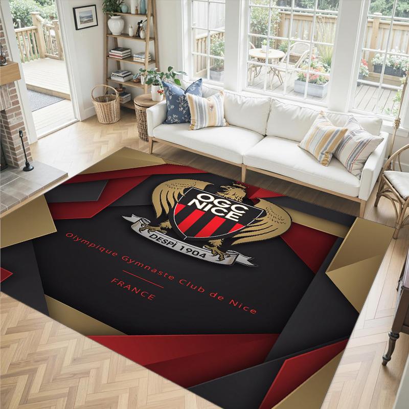 OGC Nice FC Design Crystal Velvet Carpet Cozy Non?Slip Printed Rug For Bedroom Living Room Entrance