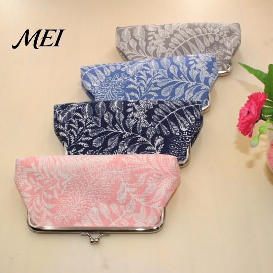 Coin Purse Purse, with Kiss-lock Closure, Floral Lining Compact Pouch Canvas Wallet, for Coins Cards Jewelry Storage Trendy