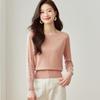 Srcr Women's Petite 100% Wool Cropped Jacquard Knit Sweater