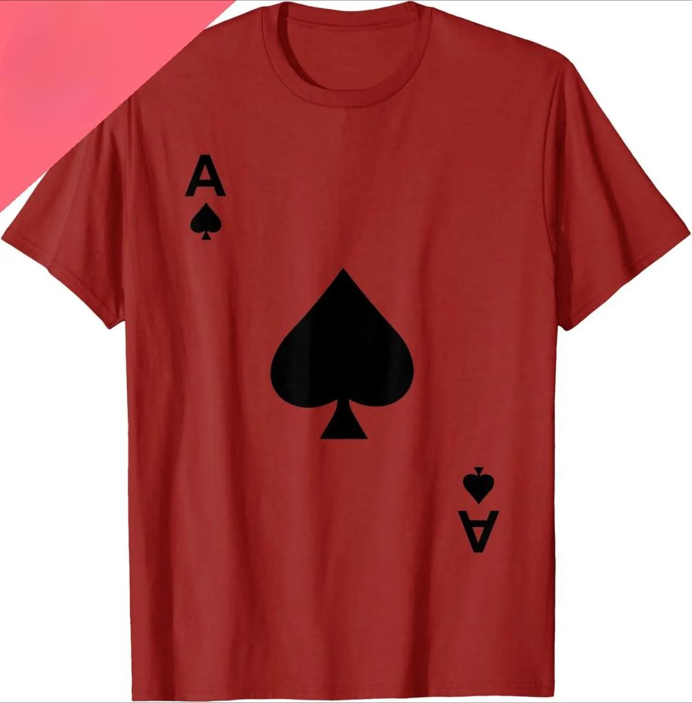 Ace of Spades Tshirt Blackjack Cards Poker 21 Teeshirt Custom Printed Graphic Print on DeUnisexd Funny Shirt Camiseta