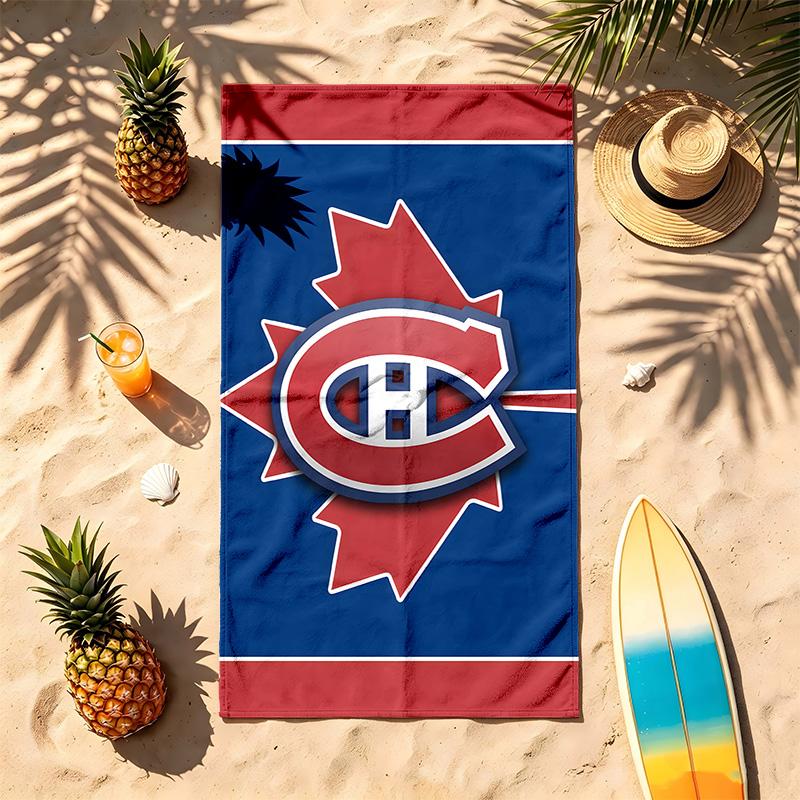 Montreal Canadiens (19) Theme Beach Towel Sand Resistant Soft And Comfortable Suitable For The Pool Camping Yoga And Diving A Travel