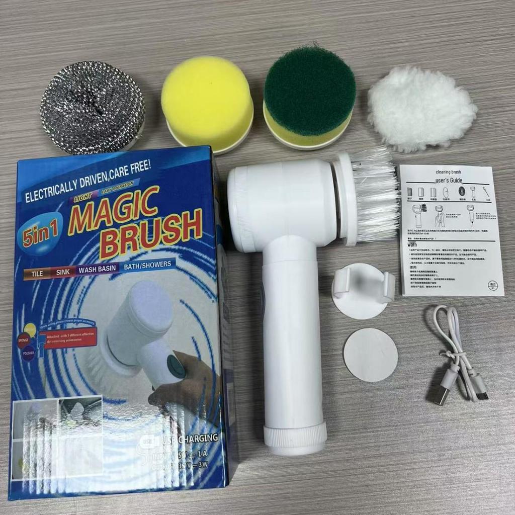 Rechargeable Electric Multifunctional Cleaning Brush for Kitchen, Bathroom & Shoes