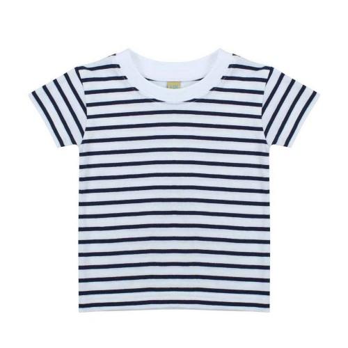Larkwood Childrens/Kids Striped Crew Neck T-Shirt