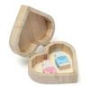 Heart-shaped Wooden Jewelry Box Gift Case For Wedding Display Jewelry Storage Organizer For Earrings Rings Necklace And More