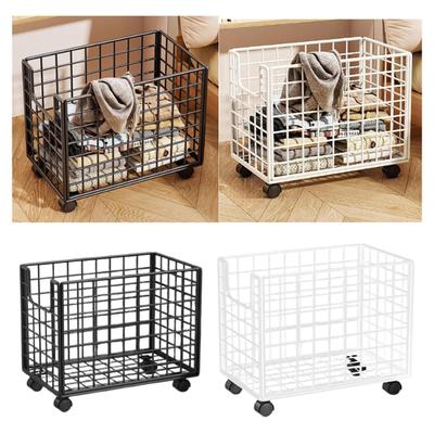 Laundry Cart with Wheels for Bedroom And Laundry Space Clothes Storage Organizer Portable Foldable Trolley for Home Use