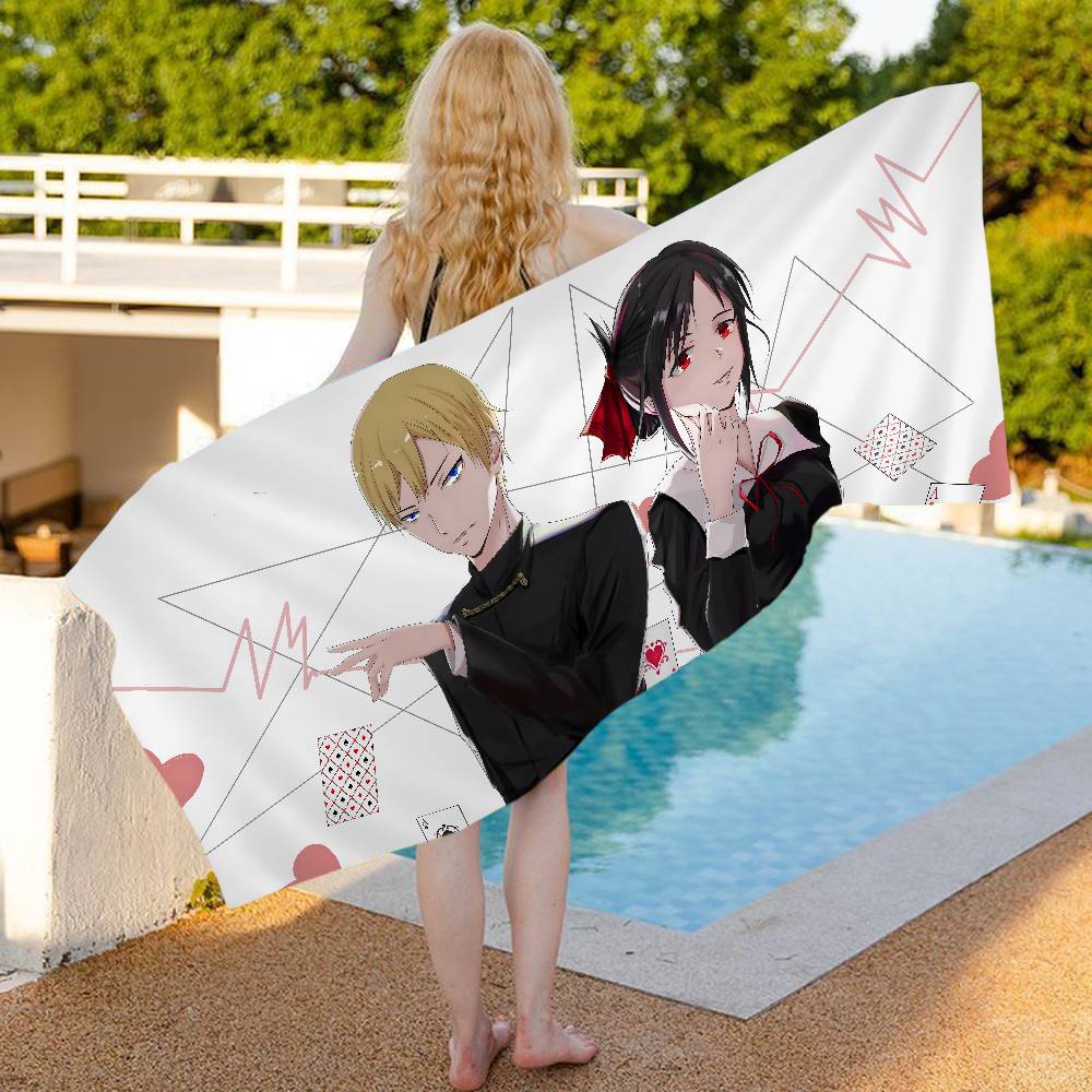 Anime K-Kaguya-Sama Love Is WarS Microfiber Beach Towel Absorbent Quick dry Soft Yoga Swimming Resort Mountain Climbing Towel
