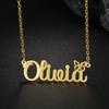 Atoztide Fashion Custom Name Stainless Steel Necklaces Personalized Jewelry Chain Crown Heart Butterfly Necklace for Women Gifts