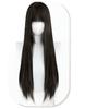 Tomie-Style Lolita Black Long Straight Wig – Natural Fluffy Simulation Hair for Daily Use