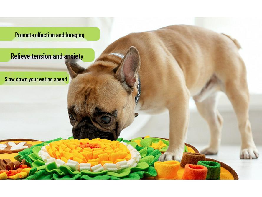 Bone-Shaped Snuffle Mat: Scent Training & Puzzle Slow Feeder for Dogs