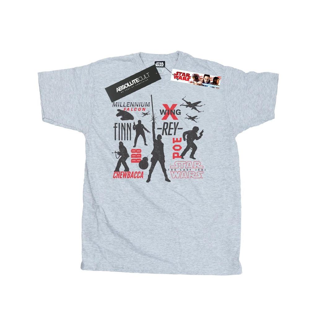 Star Wars Mens The Last Jedi Rebellion Silhouettes T-Shirt