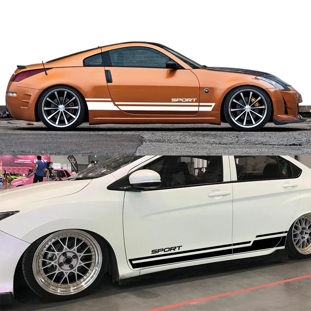 Car Stripe Style Side Stripes Body Stickers Decal Vinyl Film For Nissan Z-Cars 350Z 370Z Fairlady Z33 Z34 Styling Accessories
