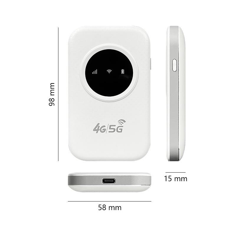 

Portable 4G WiFi Router: Asia, Africa & Europe SIM Card, 2100mAh Hotspot MiFi