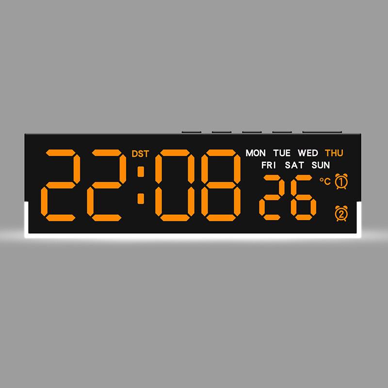 Modern Minimalist Led Alarm Clock With Temperature Display And Night Light For Bedroom Decor