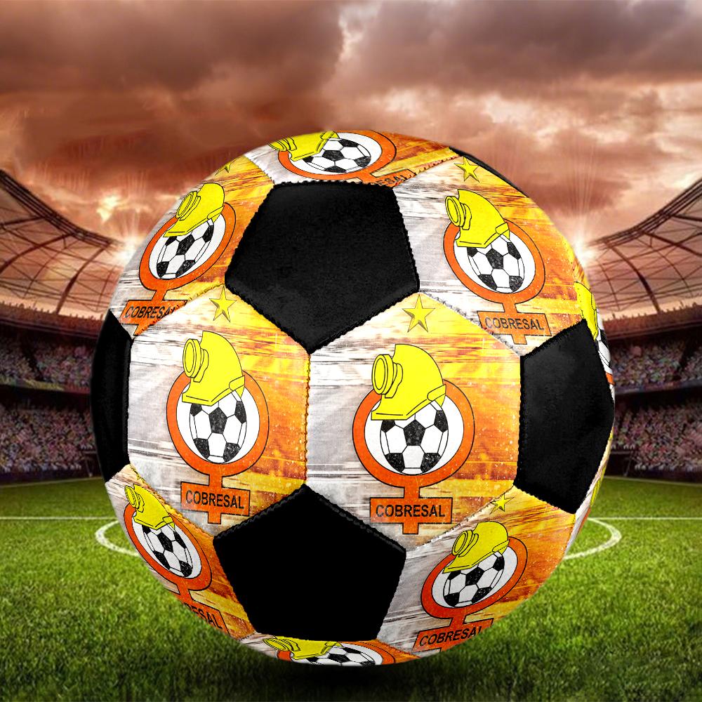 SIZE 5 Cobreloa Soccer Ball Colorful All Ages Machine Stitched PVC Competition Ready Durable High-Bounce