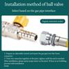 New Brass Faucet Diverter Valve 1/2" Hose Barb Anti-leak Gas Switch ball valve Adapter Shower Diverter Valve Faucet