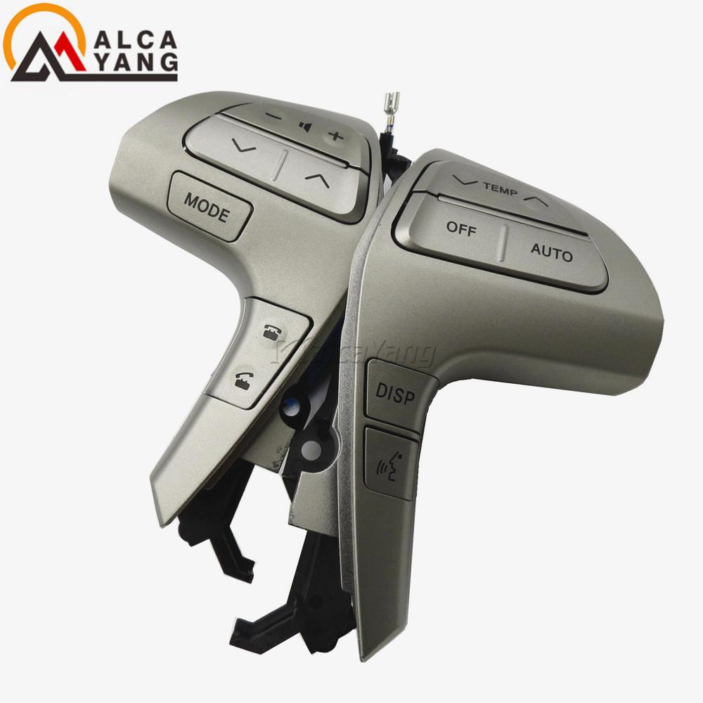 UV Silver / gold color Steering Wheel Audio Control Button With Bluetooth 84250-06180 For Toyota Camry