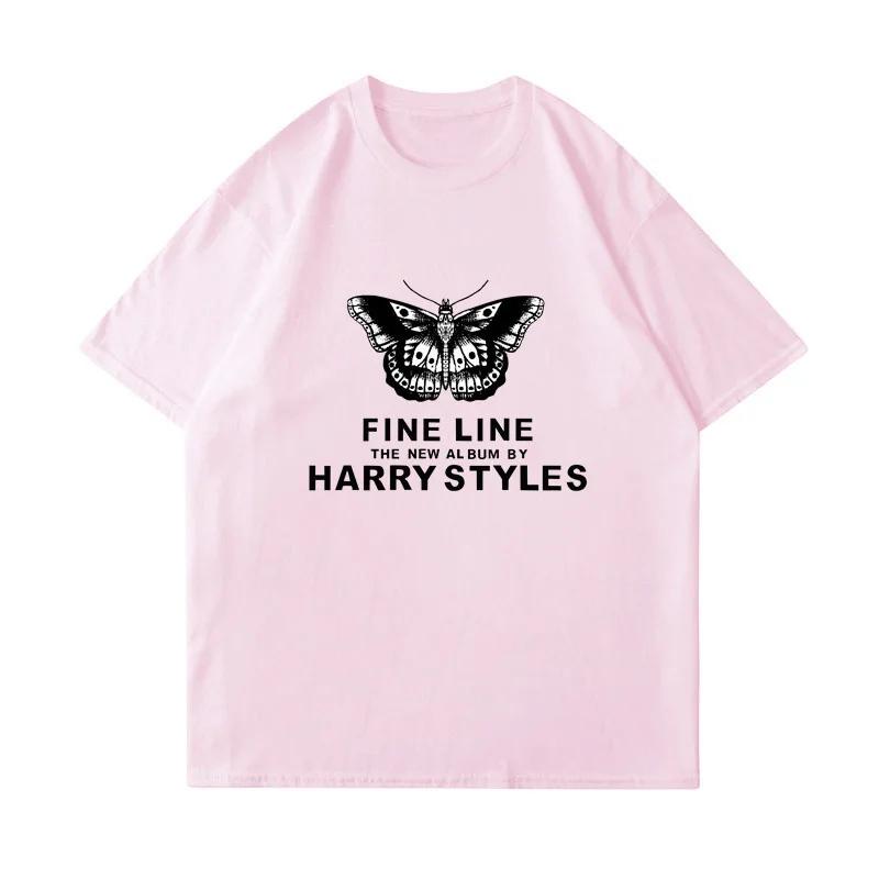 Harry Styles Womens Butterfly Printed Tshirt Summer Fashion Cotton Casual Top Womens Y2K Retro Street Tshirt Clothing Top