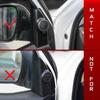 2pcs Carbon Fiber Color Bamboo Grain Car Pillar Speaker Frame Trim for Toyota Hilux Revo Conquest 2015-2021 Toyota Fortuner