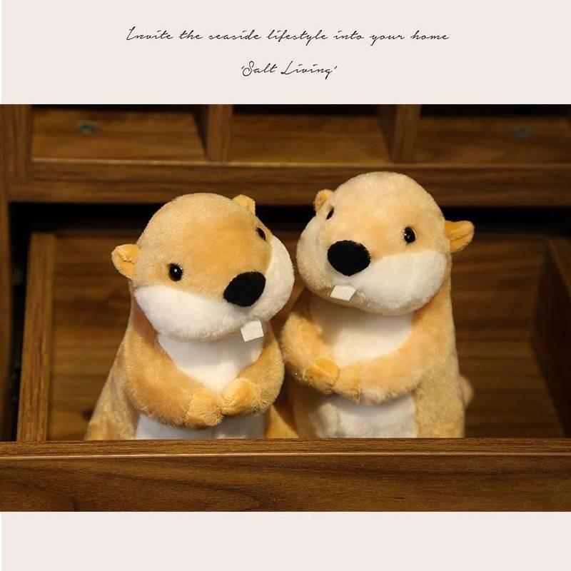 Realistic Beaver Plush Toy Large Teeth Spongy Filling Perfect Birthday Gift