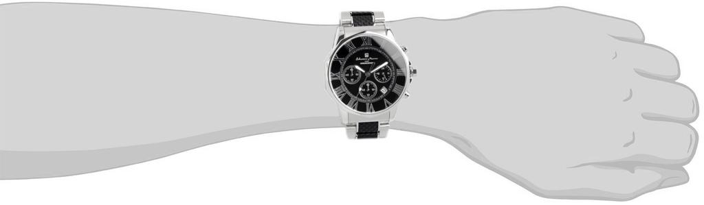 Chronograph 10 ATM Wasserdicht Italienische Limitierte SM15104 x [Salvatore Marra] Herrenuhr, Widerstandsfähig, Business/Formelle Kleidung, Marke, Edition, (Silber schwarz)