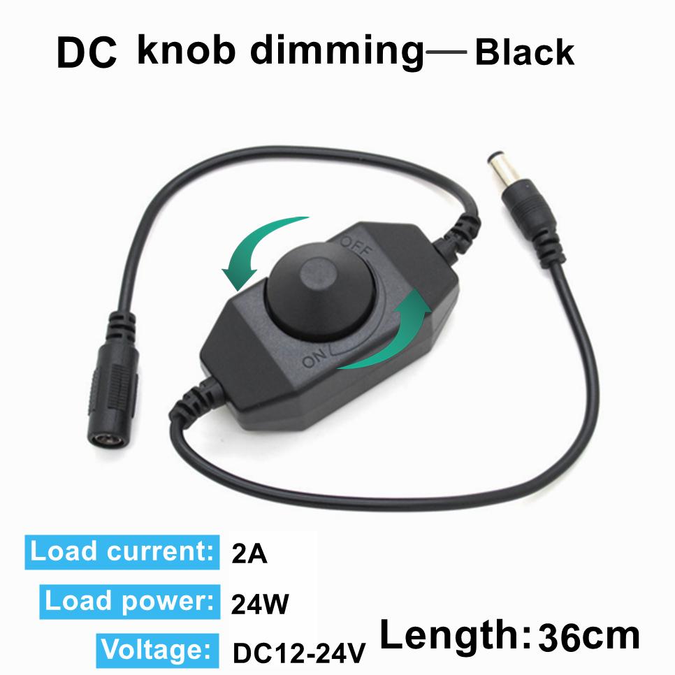 Tira LED Sensor de Movimiento Infrarrojo PIR USB Enchufe CC Interruptor Ajustable DC5V 12V 24V Interruptor de Atenuación Táctil con Perilla para Tira de Luz LED Lámpara de Noche