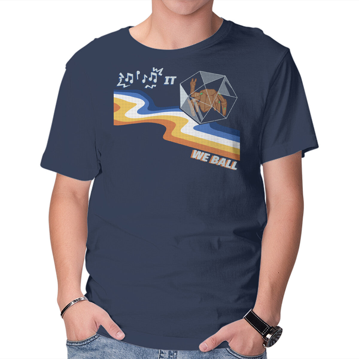 Unisex Crew Neck T-Shirt We Ball Graphic Short Sleeve Casual Tee XL