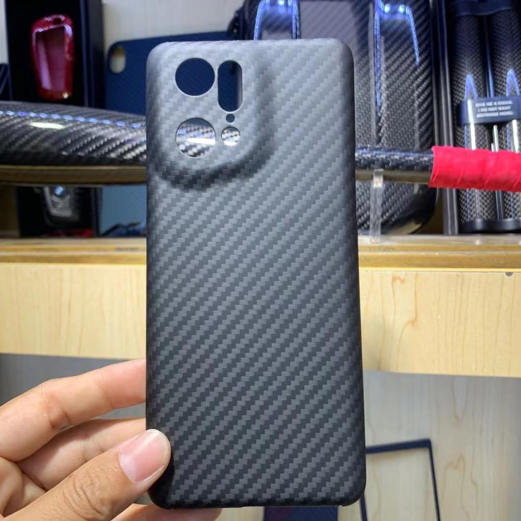 Ultra Thin Aramid Fiber Case For OPPO Find X5 Pro Real Carbon Fiber Cover Lightweight Shockproof - View #3