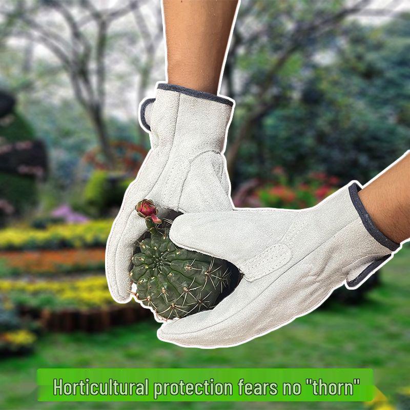 Klettverschluss Vollrindleder Hitzebeständige Verschleißfeste Schweißerhandschuhe für die Bauindustrie