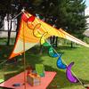 Foldable Rainbow Spiral Windmill Wind Spinner Camping Tent Home Garden Decor