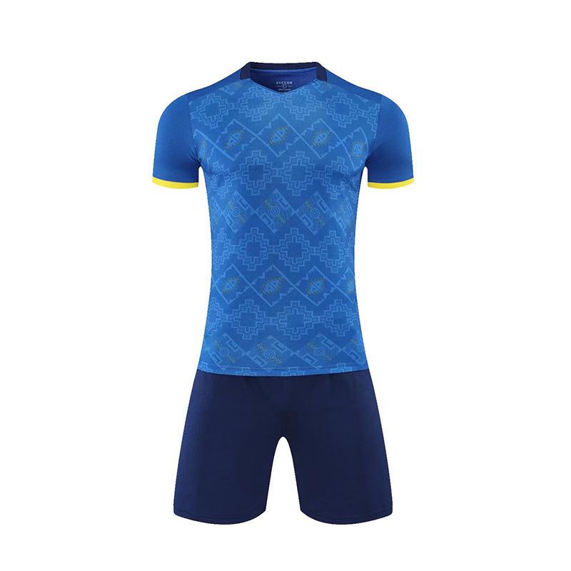 

Unisex Sports Jersey Set for Children and Adults - Custom Printed Football Uniform for Training and Competitions 4XL синий