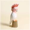 Handmade Carved Wood Parrot Decorative Ornaments Cute Wooden Decor On Desk Decorative Birds Ornaments Home Decoration Figurine